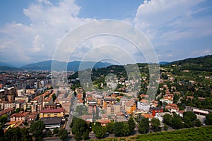 July 6, 2013. Italy city of Brescia. Old European city of Brescia in the Lombardy region in summer