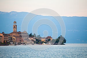 July 7, 2013. Italy. The city of Salo on the shores of Lake Lago di Garda in summer, the Lombardy region