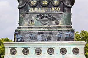 July Base Bastile Square Place de la Bastille Paris France