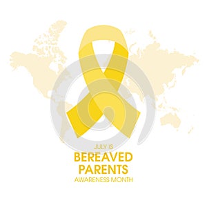 July is Bereaved Parents Awareness Month vector