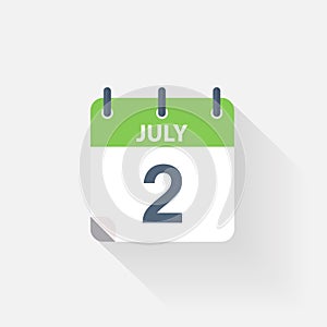 2 july calendar icon