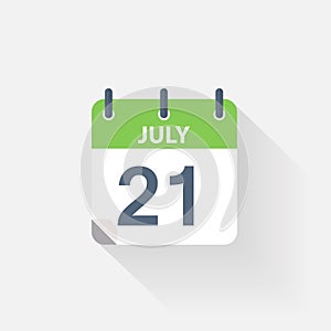 21 july calendar icon