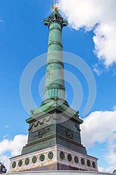 July Column at the Bastille square in Paris