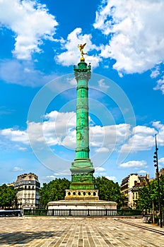 July Column on Place de la Bastille in Paris, France