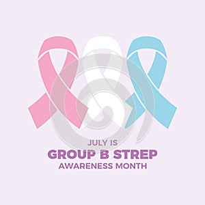 July is Group B Strep Awareness Month vector illustration