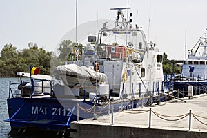 Port state control boat in Mangalia port, Romania.