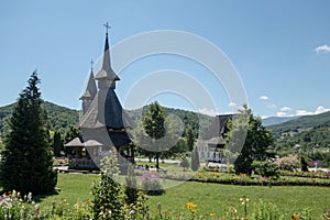 Barsana wooden monastery,  Maramures,  Romania. Barsana monastery is one of the main point of interest in Maramures area