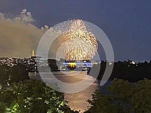 July 4th Fireworks Above the Kennedy Center in Washington DC