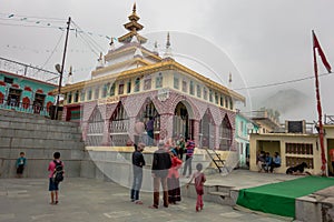 July 18th 2021 Uttarakhand India. People visiting temple in north India dedicated to Mhasu Devta, the native god of the region in