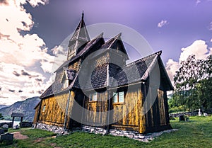 July 23, 2015: Urnes Stave Church, UNESCO site, in Ornes, Norway