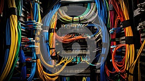 jumbled cable mess photo