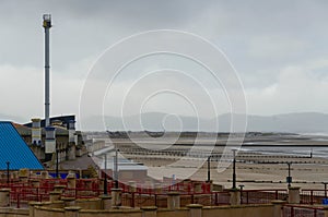The jumbled view of Rhyl sea front
