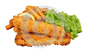 Jumbo Cod Fish Fingers And Chips Meal