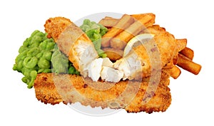 Jumbo Cod Fish Fingers And Chips Meal