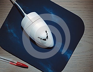 Jumbo Computer Mouse on Mouse mat