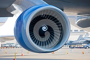 Jumbo Jet Engine Closeup