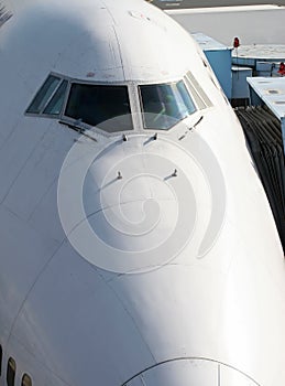 Jumbo jetÃÂ´s nose photo