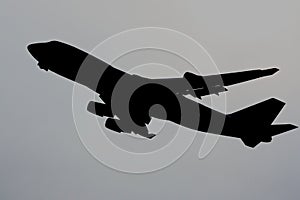 Jumbo jet silhouette photo