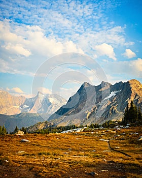 Jumbo Pass - Purcell Mountain landscape in fall