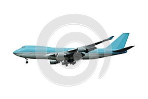 Jumbo plane. White background