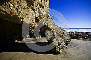 Jumbo rock in Malibu beach