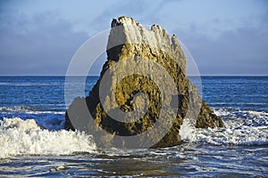 Jumbo rock in Malibu beach