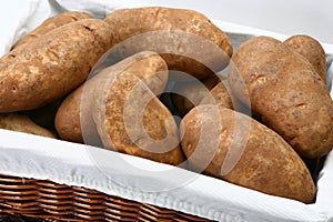 Jumbo Russet Potatoes in Basket photo