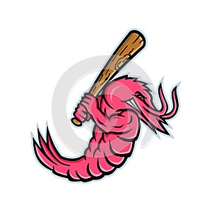 Jumbo Shrimp Baseball Mascot