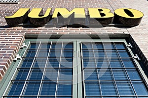 Jumbo sign at branch