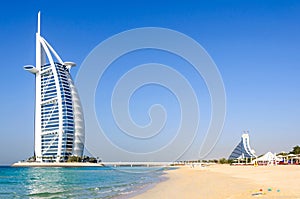 The Jumeirah Beach and Burj Al Arab Hotel