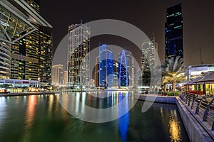 Jumeirah Lake on Dubai Marina in the UAE
