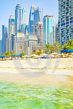 Jumeirah Marina beach in Dubai, UAE