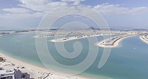 Jumeirah Palm Island, aerial view of Dubai - UAE