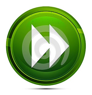 Jump forward icon glassy green round button illustration