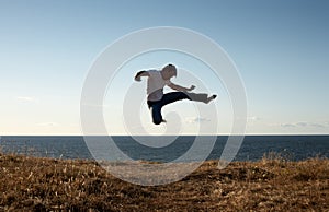 Jump-kick photo