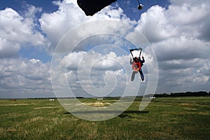 Jump from a parachute