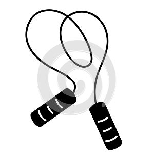 A jump rope line icon. Weight loss and healthy lifestyle concept.