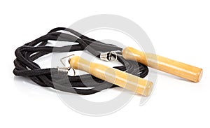A jump rope on white backgrounf