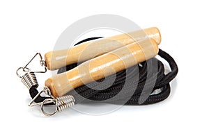 A jump rope on white backgrounf