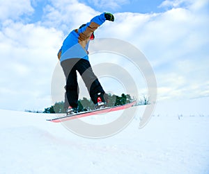 Jump with the snowboard