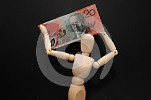 Jump start my finances. Australian $20 note getting jump started