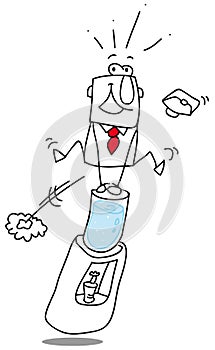 Jump the water fountain