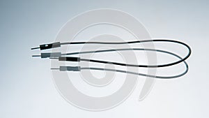 Jump wires cable white background