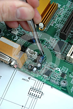 Jumpers on circuit board