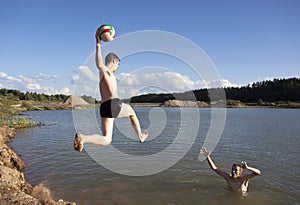 Jumping With a Ball