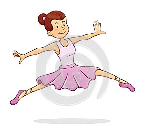 Jumping ballerina girl
