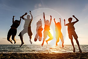 Jumping at Beach