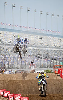 Jumping Bikes at Supercross