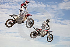 Jumping Bikes at Supercross