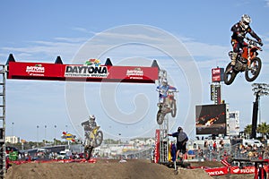 Jumping Bikes at Supercross